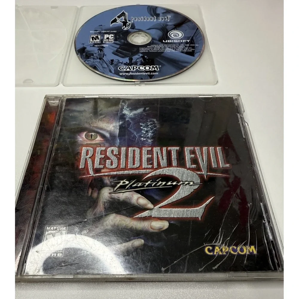 Resident Evil 2 Platinum & Resident Evil 4 PC Games Lot Capcom